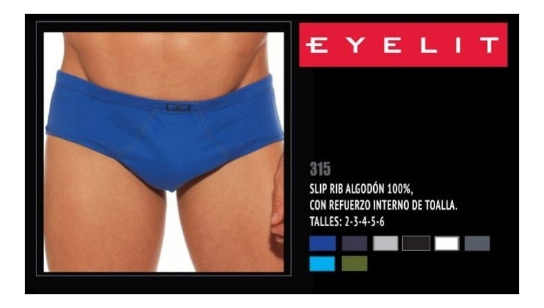 Slip Calzoncillo 100% Algodón Toalla Eyelit Art 315 T 2 Al 6