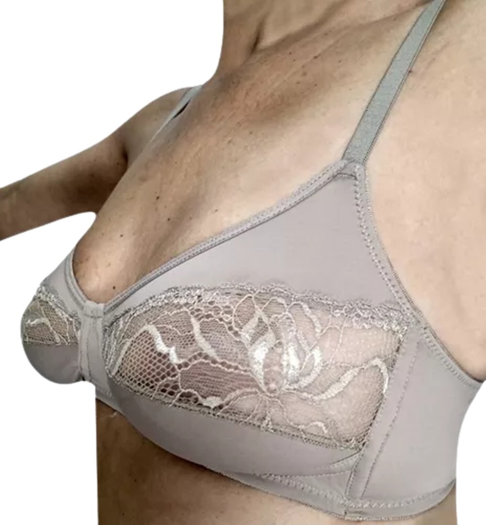 Corpiño Reductor Sin Aro Lycra Y Encaje Meu Bem 18