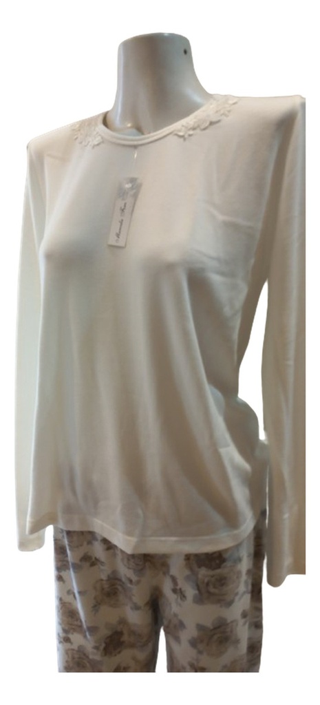 Pijama Manga Larga Pantalon Largo Algodon Invierno Ferz 8432