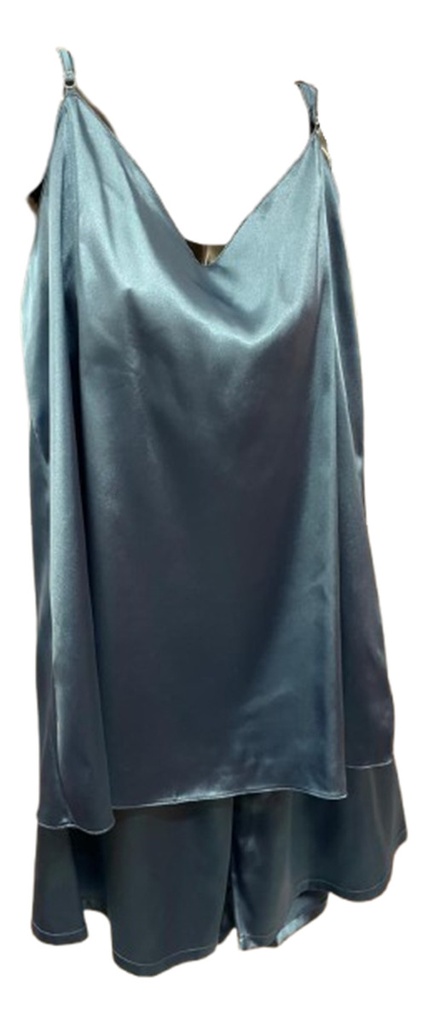 Pijama Mujer De Seda Satén Musculosa Short Nicolle Naira 702