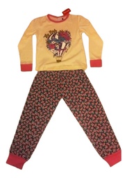 [MAR6097CRE8] Pijama De Nena Invierno Algodon Estampado Marey 6097