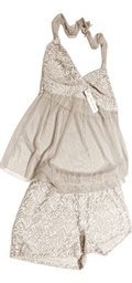 Pijama Sexy Solera + Short De Verano Algodon Ferz 828417