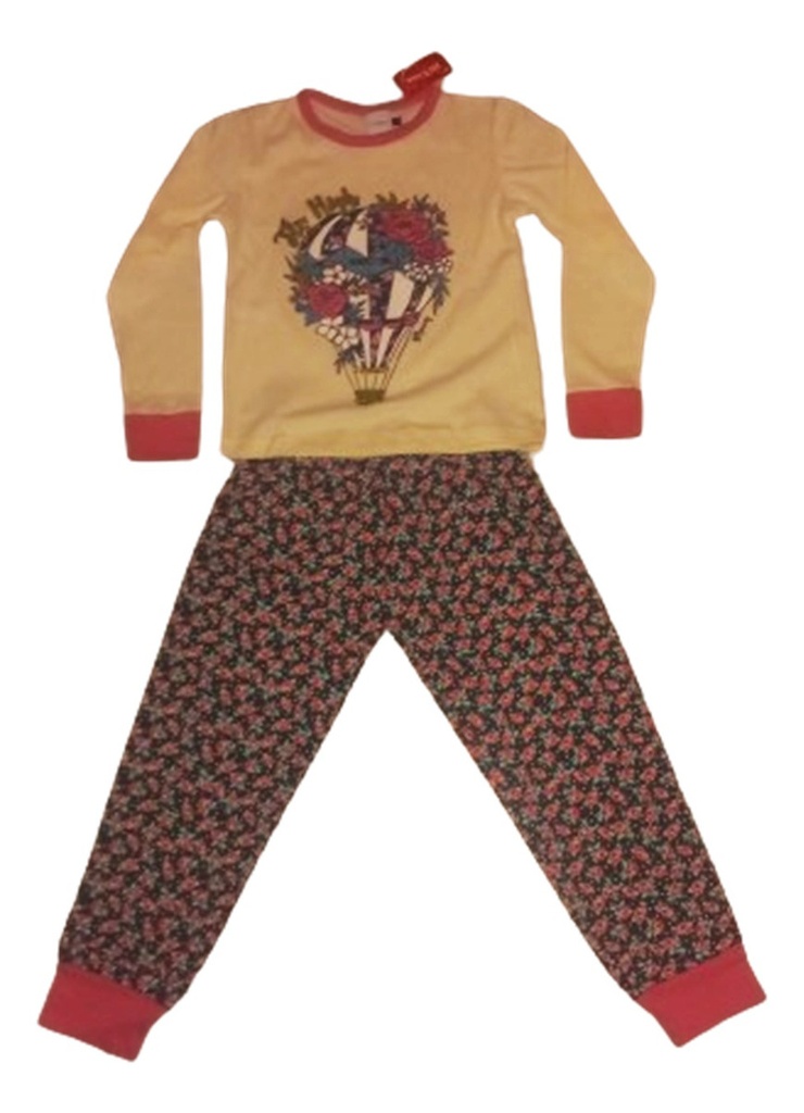 Pijama De Nena Invierno Algodon Estampado Marey 6097