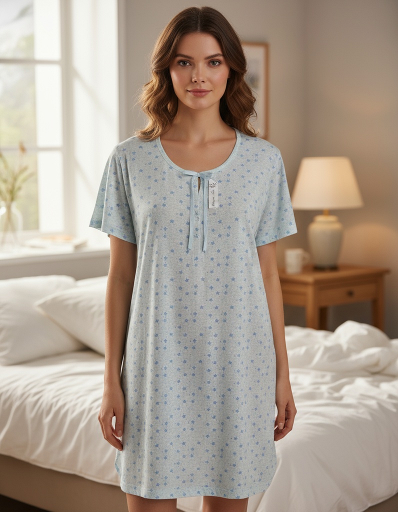 Camison Manga Corta Verano Algodon Marcela Ferz 827352