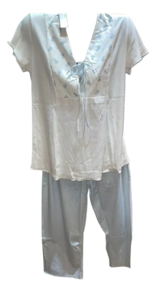 Pijama Manga Corta Con Capri Algodon Ferz 828190